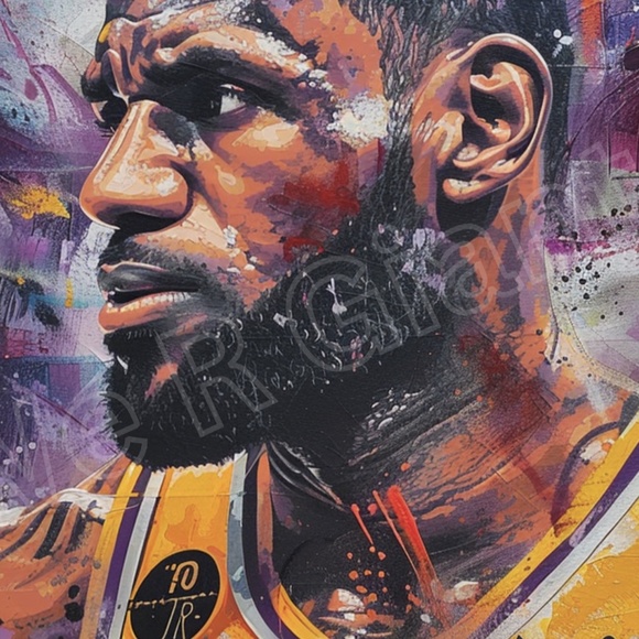 Lebron James Poster 11x17 Print Los Angeles Lakers NBA Legend Lebron James - Picture 2 of 2